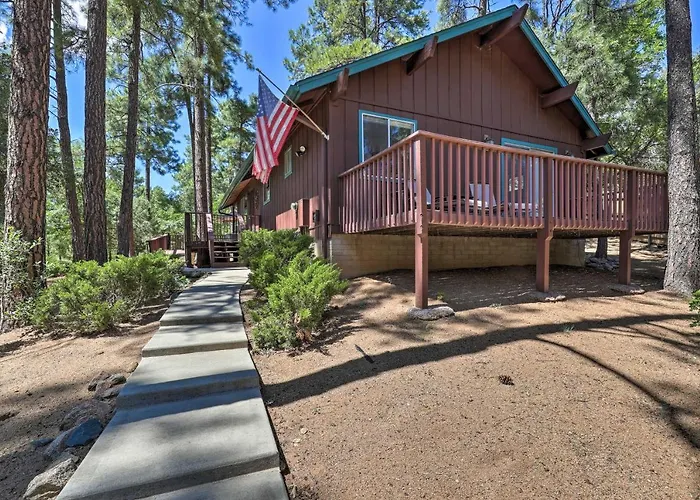 Deck W/ Wooded Views: Rustic-Chic Prescott Cabin!