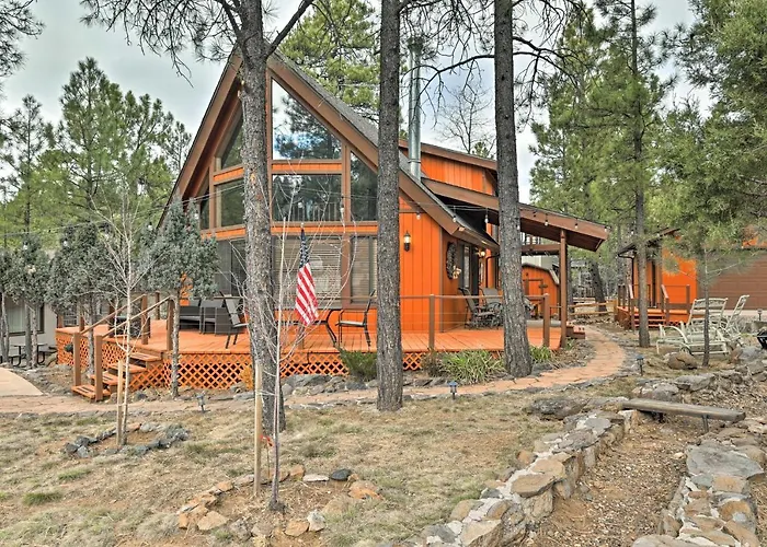 1 Mi To Lake Secluded Cabin With Deck In Munds Park