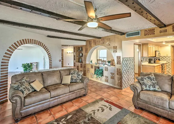 Patio & Panoramic Views: Hillside Lake Havasu Home