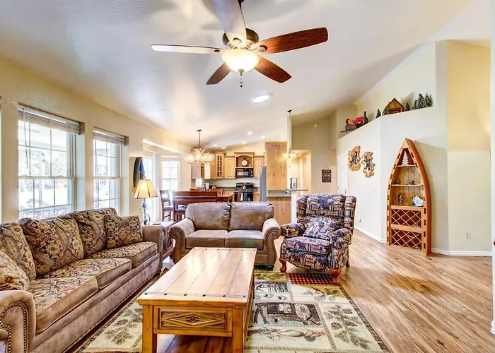 Winter Hikes & Ice Fishing Fun: Cozy Show Low Home
