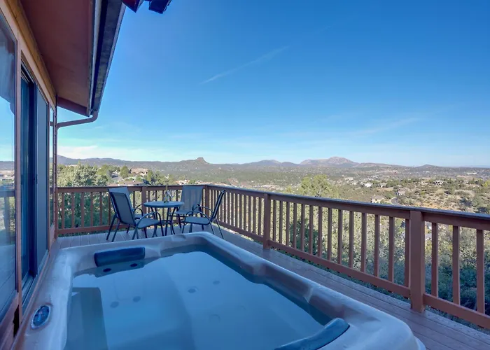 Hot Tub, Mountain Views: Scenic Prescott Home