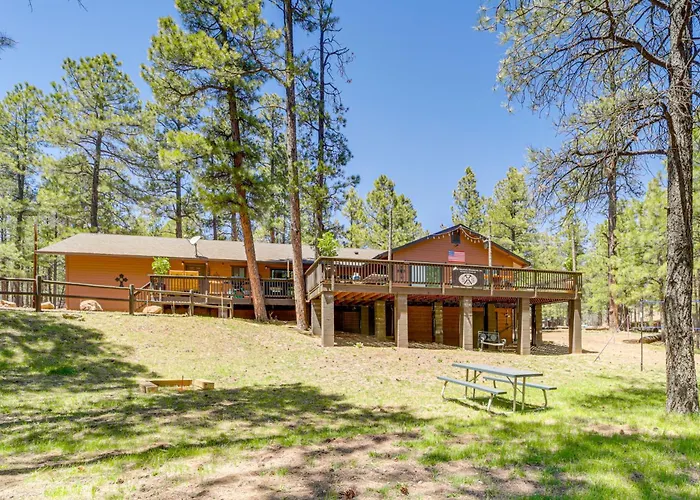 Fire Pit + Trail Access: Spacious Happy Jack Cabin