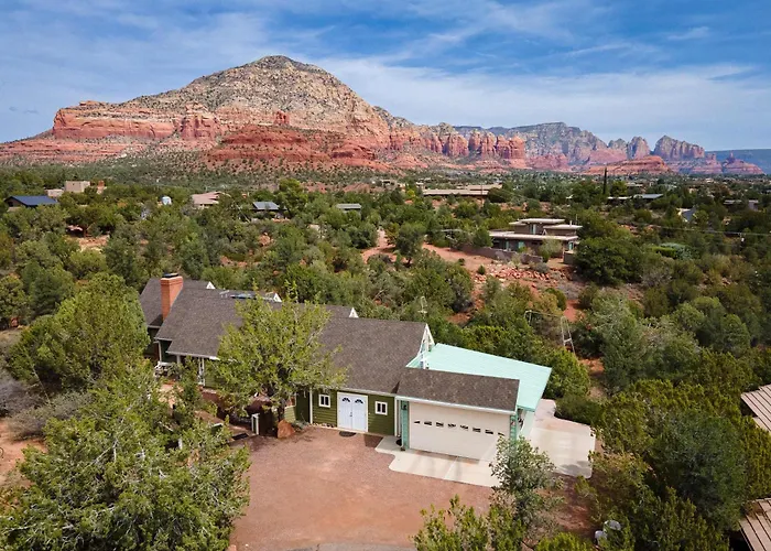 Sedona Hilltop Retreat Deck With Red Rock Views
