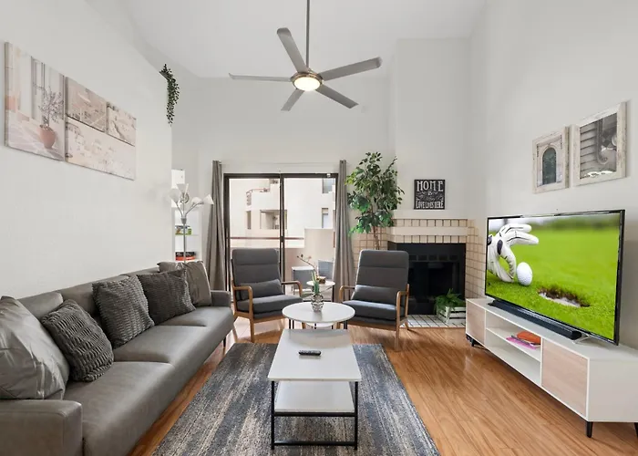 Mid-Century, Two-Story With Private Balconies & Pool View