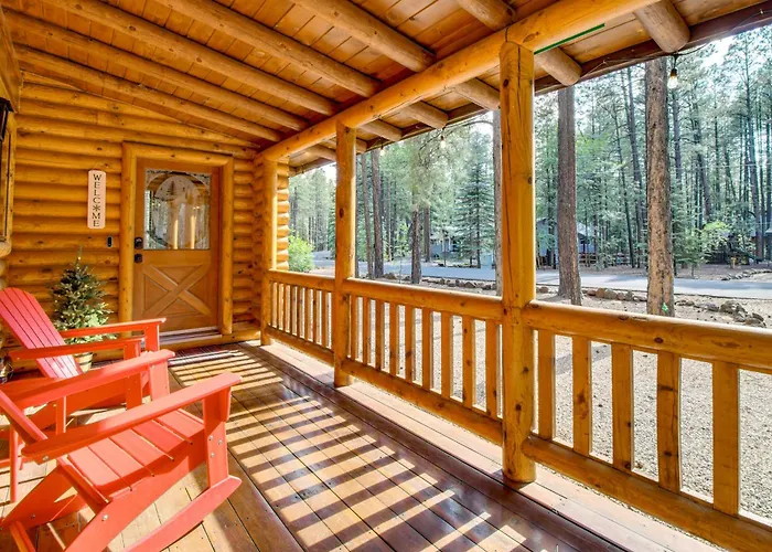 Near Fishing & Hiking: Pinetop Log Cabin W/ Deck!