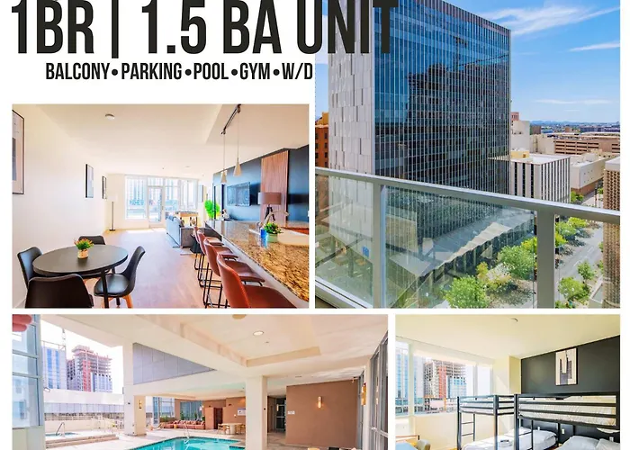 Stylish 1Br Highrise Dt, Parking, Pool, Gym, W-D, Golf