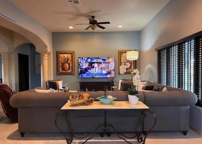 Luxe Ranch W Four Peaks Views Outdoor Fireplace