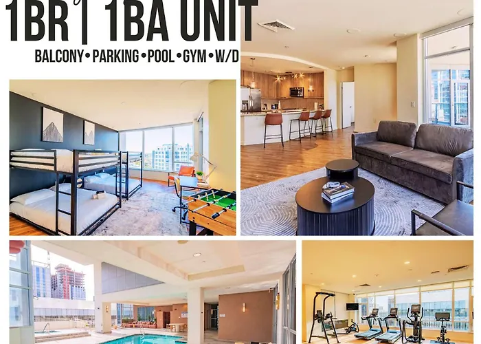Chic Urban 1Br Pool Gym Parking W&D Dt