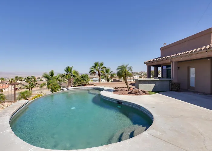 Patio + Lake Havasu View: Scenic Gated Retreat!