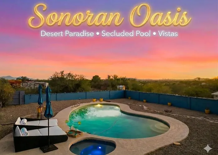 New Sonoran Oasis Pool Hot Tub Sleeps 12