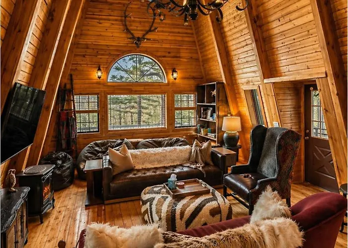 Sunset-View A-Frame Cabin Sleeps 12 Dog Friendly