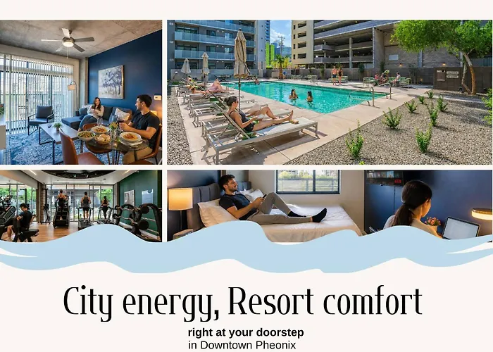Chic Downtown 2-Bedroom Pool Gym Parking