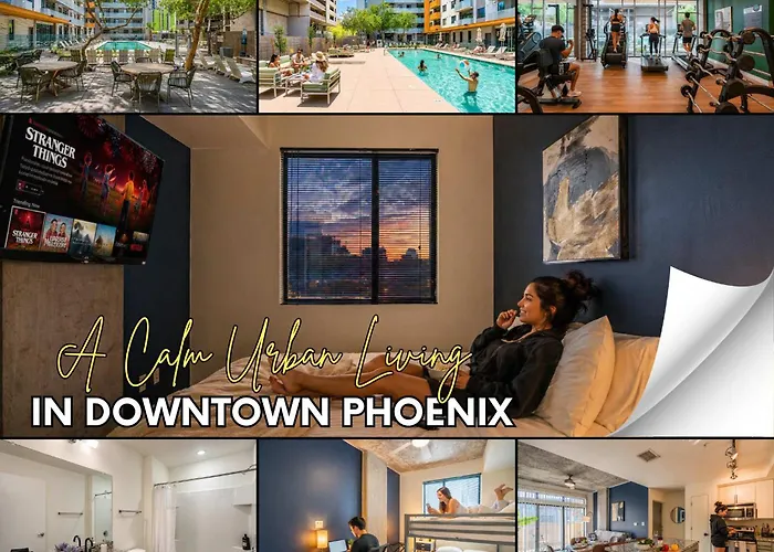 Elegant Dt Phx Apt With Balcony Pool Gym Parking