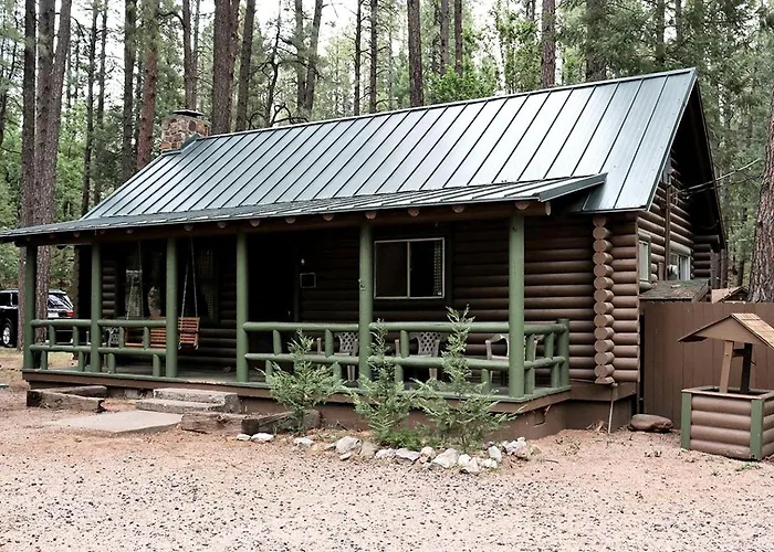 Pet Friendly Log Cabin Nestled Under The Forested High Country Of The Mongollon Rim In Central Arizona