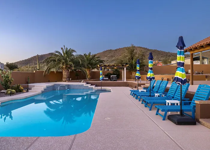 Private Desert Retreat W Heated Pool Spa • Mountain Views