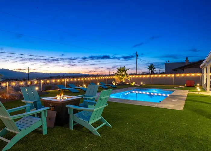 Pool, Game Room & Lake View! Modern Havasu Home