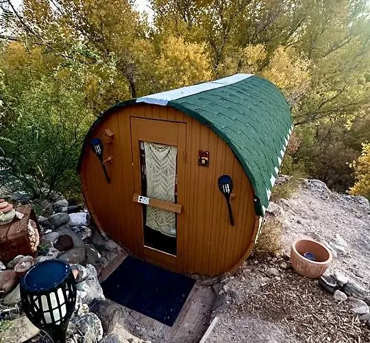 Amazing Unique Barrel Pod With Incredible Views For An Unforgettable Romantic Getaway Near Lake Montezuma, Arizona