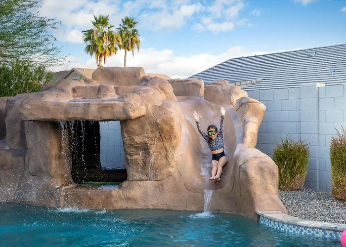 Water Slide, Cave Hot Tub, Game Room And Heated Pool