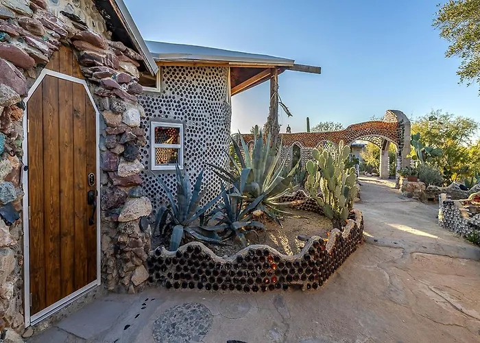 Enchanting Earth House With Kaleidoscope Glass Walls Near Saguaro National Park In Tucson, Arizona