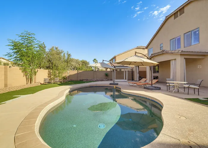 Relax Poolside! Group-Friendly San Tan Valley Gem